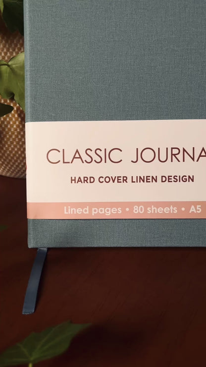 Teal Harcover Linen Journal