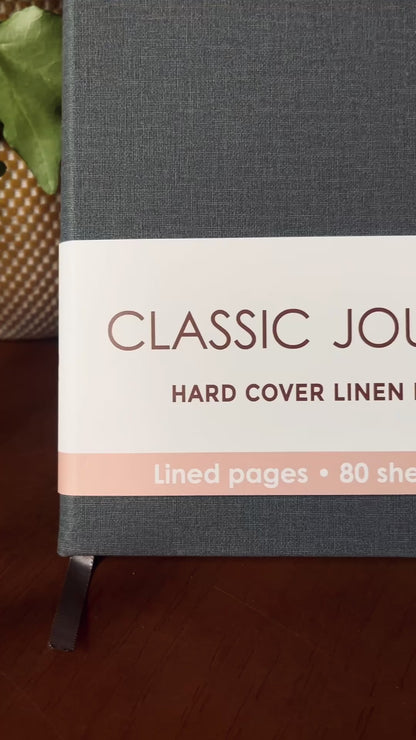 Grey Hardcover Lined Journal