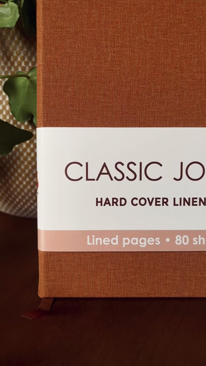 Rust Harcover Linen Journal