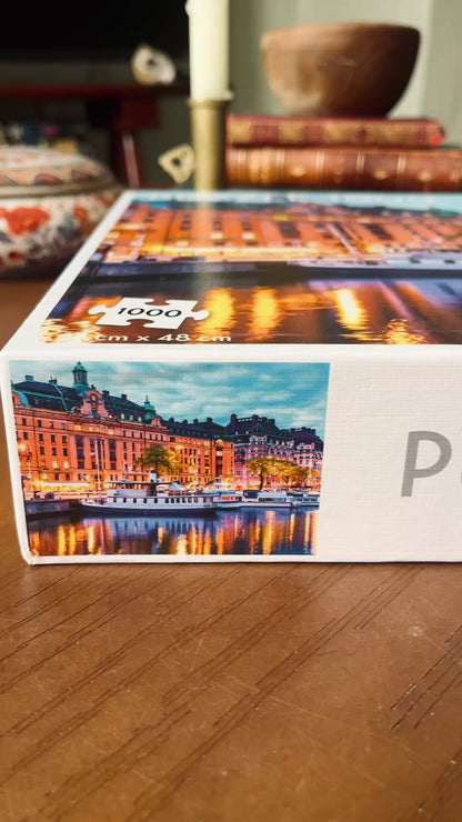 🌆🧩✨ Stockholm Harbor 1,000-Piece Jigsaw Puzzle