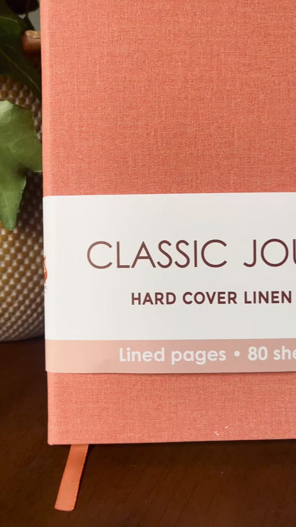 Peach Hardcover Linen Journal