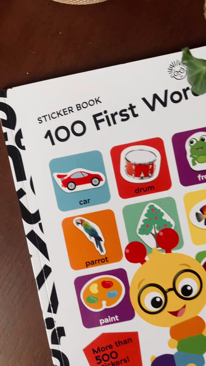 Baby Einstein - 100 First Words Sticker Book - More Than 500 Stickers Included! - PI Kids